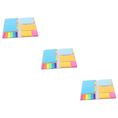 TEHAUX 3pcs 1 Note Pads Memo Notes Nursing School Supplies Note Index Stickers Multipurpose Memo Stickers Message Leaving Notes Adhesive Notes Memo Pads Paper Set Pocket Student
