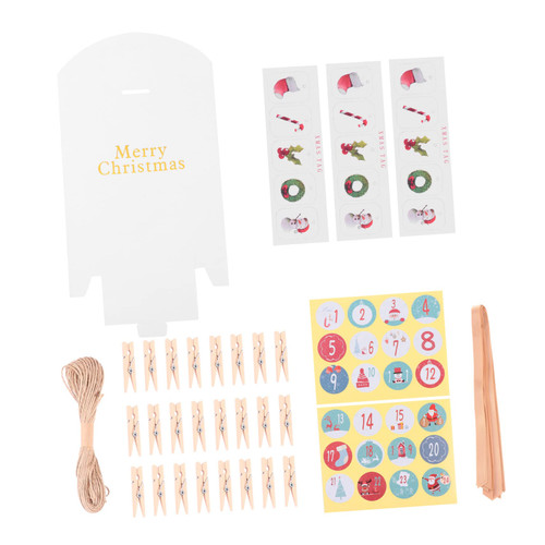 GLEAVI 24 Sets Boxes Christmas Box Cookies Gift Candy Stickers Cookie Stickers Xmas Candy Box Xmas Treat Bags