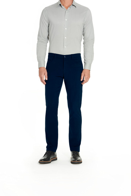 Van Heusen Men's Slim Fit Flex 4-Way Stretch Tech Pant, Navy Blazer, 30W x 30L