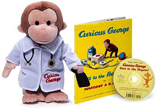 Curious George Goes to the Hospital Gift Set: Plush Toy with book & CD