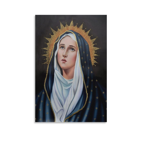 DIEODFL Virgin Mary Poster Canvas Wall Art Print Wall Decor Room Decor Bedroom Decor Gift Poster Canvas Wall Art Prints for Wall Decor Room Decor Bedroom Decor Gifts 20x30inch(50x75cm) Unframe-style
