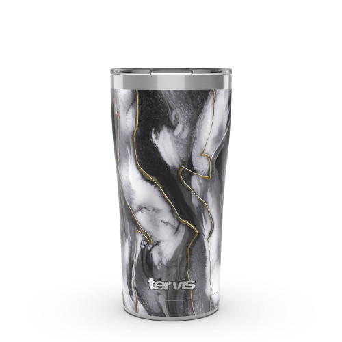 Tervis Marble Quicksilver Triple Walled Insulated Tumbler Travel Cup Keeps Drinks Cold & Hot, 30oz Legacy, Stainless Steel