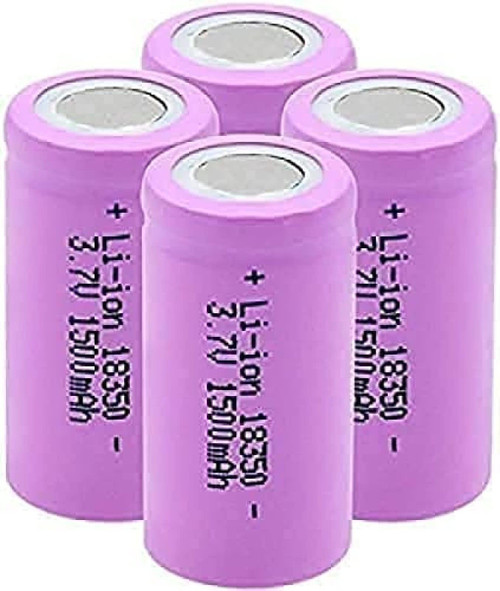 aa Batteries 3.7v 18350 1500mah Li Ion High Discharge Rechargeable Battery Can Be Used for Electronic Equipment,4pcs