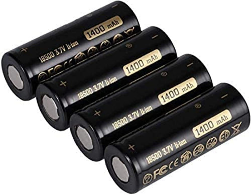 DAUZ aa Lithium batteriesNew 18500 Li-ION 1400mah 3.7v Rechargeable Li-ion Battery for LED Flat Head Flashlight,4 Pz DAUZ aa Lithium batteriesNew 18500 Li-ION 1400mah 3.7v Rechargeable Li-ion Battery for LED Flat Head Flashlight,4 Pz
