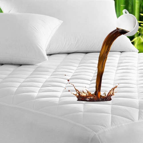 UNILIBRA Twin XL Size Bamboo Waterproof Mattress Protector, Fitted Quilted Mattress Pad Cover with 6''-19'' Deep Pocket, Breathable Ultra-Soft Filling Mattress Topper, White UNILIBRA Twin XL Size Bamboo Waterproof Mattress Protector, Fitted Quilted Mattress Pad Cover with 6''-19'' Deep Pocket, Breathable Ultra-Soft Filling Mattress Topper, White