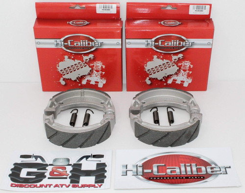 (2 Sets) WATER GROOVED FRONT BRAKE SHOES & SPRINGS for 1986-1988 Yamaha YFM 225 Moto-4 ATVs