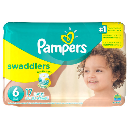 Pampers Swaddlers Disposable Diapers Size 6, 17 Count, JUMBO