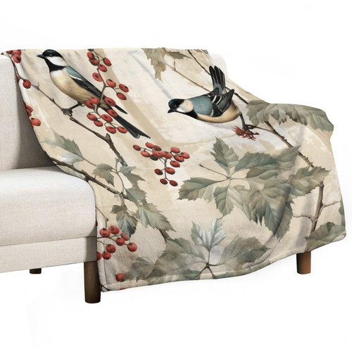 MaSiledy Holly Berries Birds Blanket Hellote Xmas Throw Blanket 40"x50" Flannel Fleece Throw Blanket for Couch Sofa Bed for Adults Kids Boys Teens Gift for Adult Kid Birthday Christmas Holiday MaSiledy Holly Berries Birds Blanket Hellote Xmas Throw Blanket 40"x50" Flannel Fleece Throw Blanket for Couch Sofa Bed for Adults Kids Boys Teens Gift for Adult Kid Birthday Christmas Holiday
