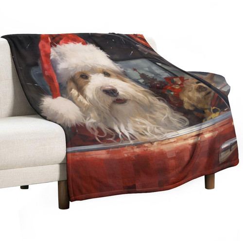 Christmas Puppy Christmas Blanket Xmas Tree in Red Truck Cute Dogs Warm Blanket 40"x50" Ultra-Soft Micro Fleece and Warm Cozy Lightweight Throw Blankets for Couch Bed Decor for Adults and Children Christmas Puppy Christmas Blanket Xmas Tree in Red Truck Cute Dogs Warm Blanket 40"x50" Ultra-Soft Micro Fleece and Warm Cozy Lightweight Throw Blankets for Couch Bed Decor for Adults and Children
