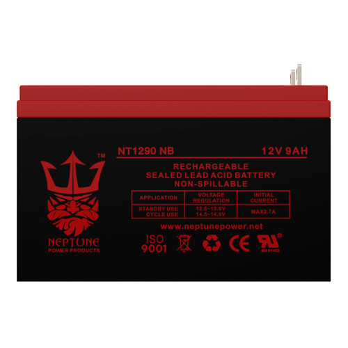 Neptune 12V 9Ah NT-1290 Nut & Bolt Terminal Rechargeable SLA Sealed Lead Acid Battery Neptune 12V 9Ah NT-1290 Nut & Bolt Terminal Rechargeable SLA Sealed Lead Acid Battery