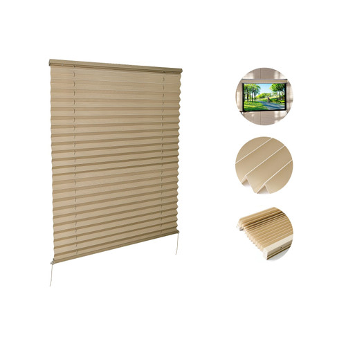 RV Window Shades,Camper RV Pleated Shades RV Camper Blinds and Shade,RV Blinds for Camper Window,RV Privacy Blinds for Motor Coach RV Camper Travel Trailer Motorhome Solar Shade(20" W x 24" L),Khaki