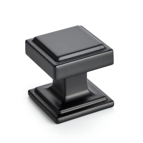 Home Expert Black Cabinet Knobs 15 Pack Kitchen Cabinet Knobs Square Black Knobs for Kitchen Cabinets and Drawers Matte Black Drawer Pulls and Knobs Closet Door Knobs