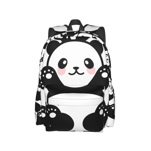 Aiojool Cute Panda Backpack Large Laptop Backpack Lightweight Backpack Casual Daypack