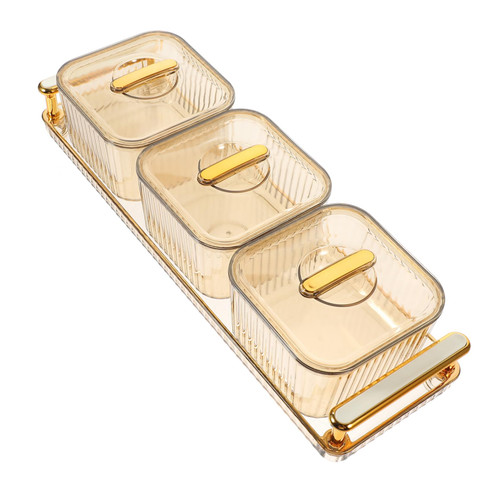KICHOUSE 1 Set Potato Chips Tray Divided Serving Dish Removable Snack Dishes Veggie Serving Platter Divided Appetizer Tray Veggie Platter Fruit Trays for Serving for Party Nut Plate
