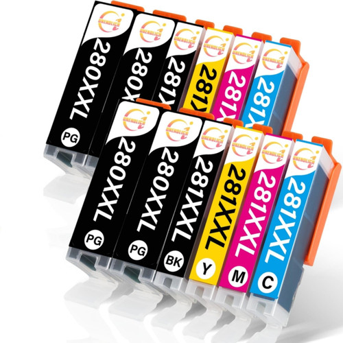 OIunendlich PGI-280XXL CLI-281XXL Compatible Ink Cartridge Replacement for Canon 280XXL 281XXL for PIXMA TR8520 TR7520 TS6120 TS6220 TS6320 TS8120 TS8220 TS9120 TS9520 TS9521C TS702 Printer (12 Pack)