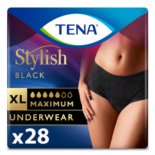 TENA Incontinence & Postpartum Underwear for Women, Maximum Absorbency, Stylish, XLarge - 28 Count