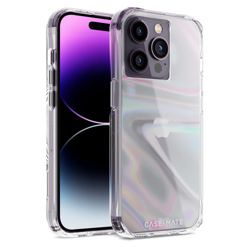 Case-Mate iPhone 14 Pro Case - Soap Bubble [10FT Drop Protection] [Wireless Charging Compatible] Luxury Cover with Iridescent Swirl Effect for iPhone 14 Pro 6.1", Anti-Scratch, Shock Absorbing