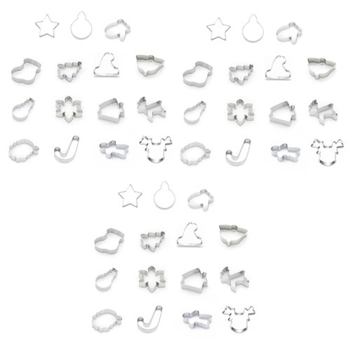 BESTOYARD 45 Pcs Christmas Cookie Christmas Biscuit Cute Cookie Cutters Biscuit Mould Chrsitmas Tree Cookie Cutter Biscuit Baking Shapes Party Cookie Cutters Fudge Molds Fruit Party Supplies