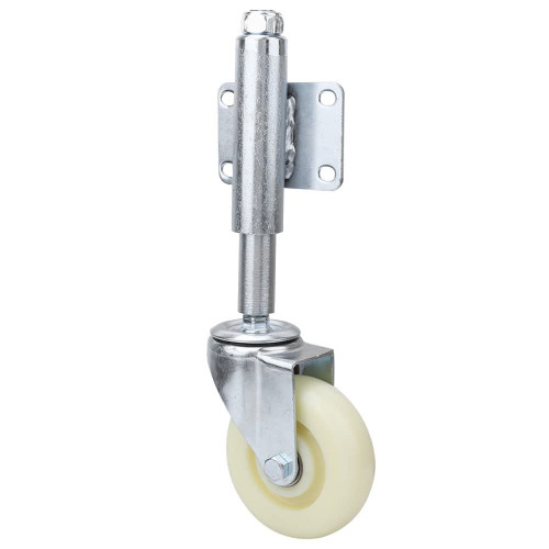 Eurobuy 4in Heavy Duty Spring Loaded Swivel Caster Nylon Gate Wheel 440lbs Load Capacity