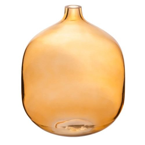 Bloomingville Glass Vase, 7.0" L x 7.0" W x 8.3" H, Amber