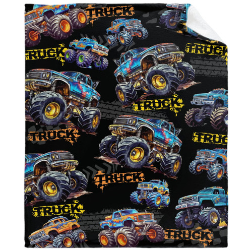 Truck Blanket Gifts Super Soft Lightweight Flannel Blankets Throw for Kids, Adult, Suitable for Couch, Sofa, Bed, Camping, Travel All Seasons 40"x50" for Kid