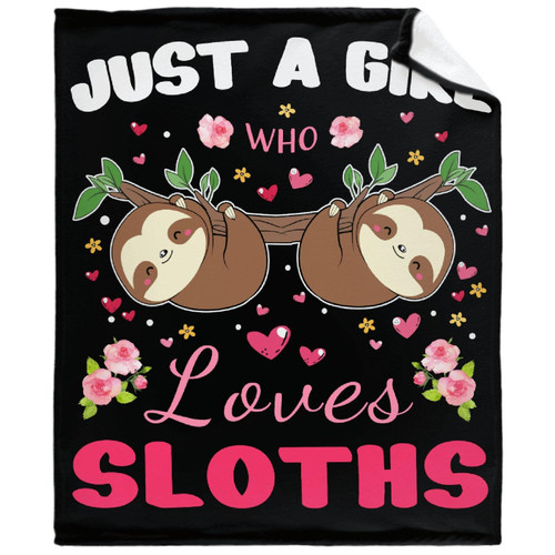 Shishiimo Just A Girl Who Loves Sloths Blanket-Sloth Gift for Boys, Girls -Cozy Soft Flannel Lightweight and Warm Used for Room Bed Sofa 40"x50" for Kids Children Shishiimo Just A Girl Who Loves Sloths Blanket-Sloth Gift for Boys, Girls -Cozy Soft Flannel Lightweight and Warm Used for Room Bed Sofa 40"x50" for Kids Children