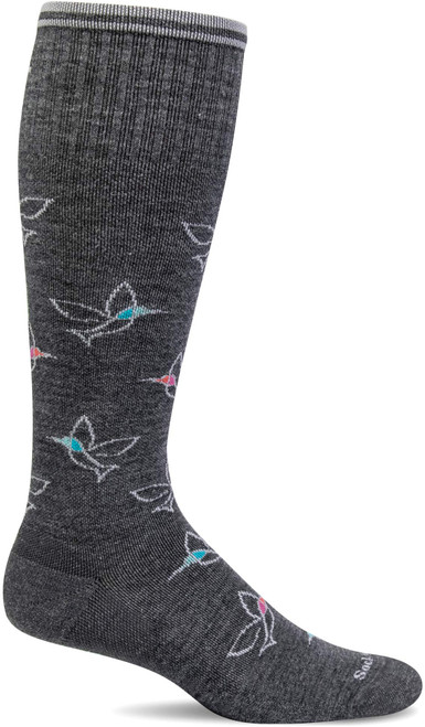 Sockwell Women's Free Fly Moderate Graduated Compression Sock, Charcoal - S/M