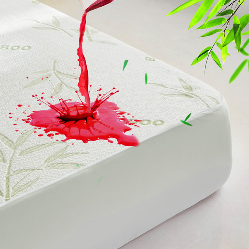 Premium Waterproof Mattress Protector 250 GSM Cooling Twin Size Bamboo Mattress Cover 3D Air Fabric Breathable Fitted Mattress Pad Soft Noiseless Bed Cover for 6-18'' Mattress,Bamboo Leaves,Twin Premium Waterproof Mattress Protector 250 GSM Cooling Twin Size Bamboo Mattress Cover 3D Air Fabric Breathable Fitted Mattress Pad Soft Noiseless Bed Cover for 6-18'' Mattress,Bamboo Leaves,Twin