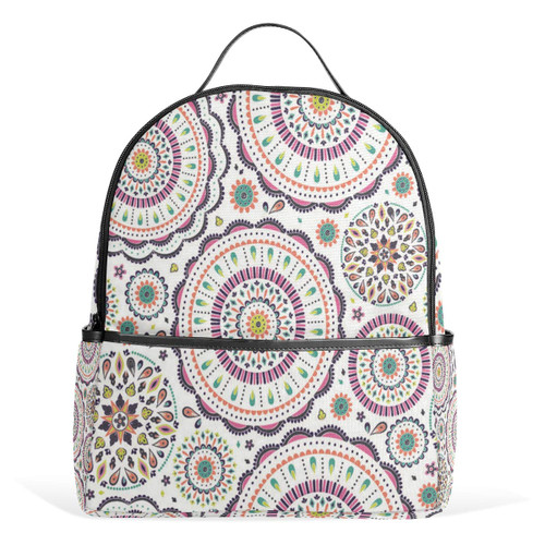 Colors Mandala Backpack Bookbags Daypack Kids Girls Boys Boho Flower Backpacks Laptop Bags School Purse Travel Sports Water Resistant Men Women