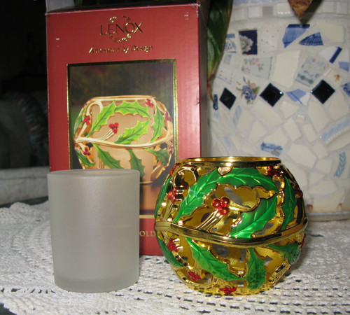 American by Design Lenox Holiday Gold Votive 4"