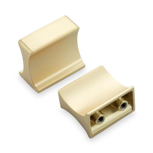 homdiy 25 Pack Brass Cabinet Knobs Gold Dresser Knobs, Brushed Gold Cabinet Knobs Drawer Knobs Small Kitchen Cabinet Knobs Gold Cabinet Hardware Rectangle Knobs