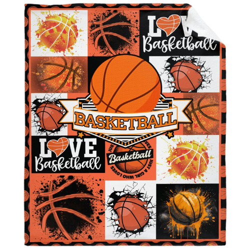 Sports Basketball Throw Blanket,Fleece Flannel Lightweight Plush Blanket Gift for Girl Boys,Quilt Ultra-Soft Throw Fuzzy Blankets for Bed Couch Sofa 50"x40" for Kids