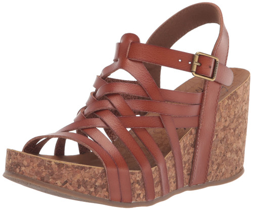 Blowfish Malibu Women's Harper Wedge Sandal, Wood Dyecut, 11