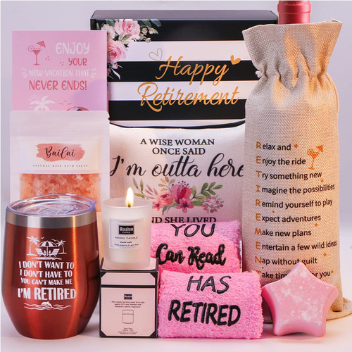 Retirement Gifts for Women 2023, Happy Retirement Gifts for Teacher, Coworker,Nurse,Boss,Mom,Grandma,Friend, Best Female Retirement Gift Ideas Funny Retired Gifts Basket w/Tumbler Retirement Presents Retirement Gifts for Women 2023, Happy Retirement Gifts for Teacher, Coworker,Nurse,Boss,Mom,Grandma,Friend, Best Female Retirement Gift Ideas Funny Retired Gifts Basket w/Tumbler Retirement Presents