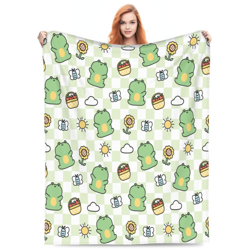 Cute Frog Blanket Sunflower Frog Blankets for Adult Kids Frog Gifts for Frog Lovers Soft Cozy Throw Blanket for Couch Sofa Bed Living Room Home Decor All Season 50X60 Inch Cute Frog Blanket Sunflower Frog Blankets for Adult Kids Frog Gifts for Frog Lovers Soft Cozy Throw Blanket for Couch Sofa Bed Living Room Home Decor All Season 50X60 Inch