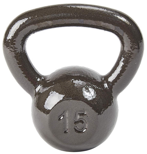 HULKFIT Cast Iron Enamel Coated Strength Training Kettlebell Weights