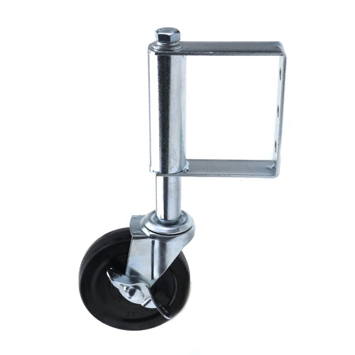 Faotup 1PCS 4 inch Gate Caster,Spring Loaded Gate Caster,Rubber Gate Caster,Heavy Duty Gate Caster,Gate Caster Wheel Spring Loaded Rubber