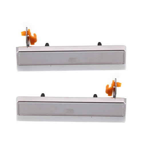 For GMC S15 Jimmy 1983-1991 Exterior Door Handle Driver and Passenger Side | Pair | Front | Chrome | All Submodels | Metal | Zinc | Replacement For GM1310115, GM1311115 | 20111713, 20111712