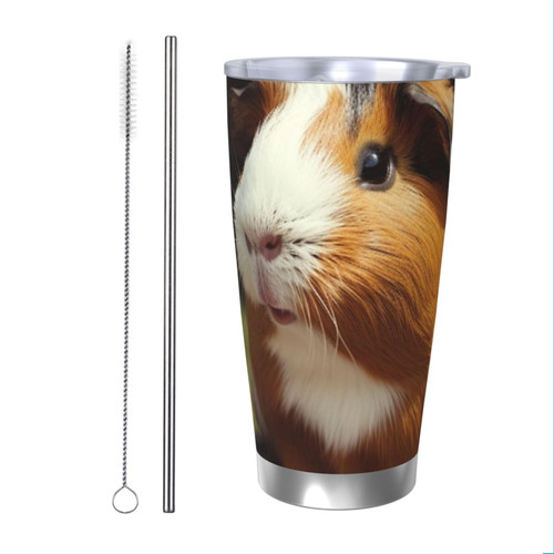 20 oz Tumbler Stainless Steel Vacuum Insulated Water Coffee Tumbler Cup Guinea Pig Printed Double Wall Travel Mug with Lid Durable Insulated Coffee Mug