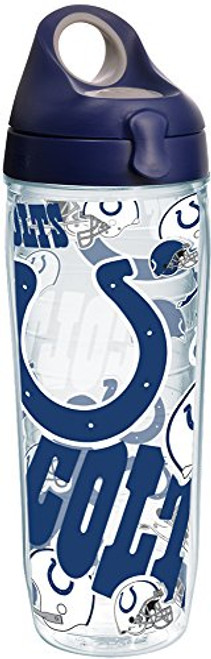 Tervis 1248311 NFL Indianapolis Colts All Over Tumbler with Wrap and Navy with Gray Lid 24oz Water Bottle, Clear Tervis 1248311 NFL Indianapolis Colts All Over Tumbler with Wrap and Navy with Gray Lid 24oz Water Bottle, Clear