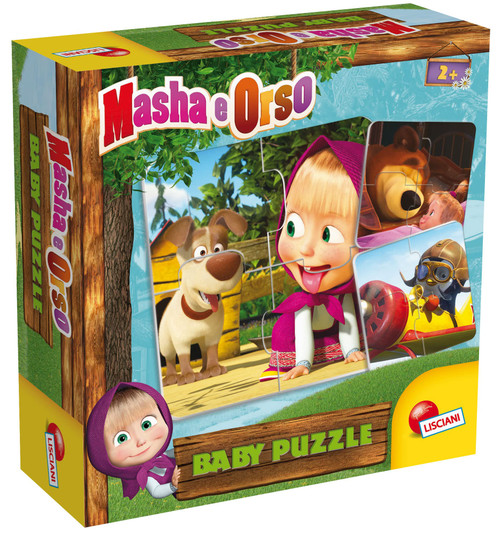 LISCIANI - Educational Games - Masha and The Bear - Puzzle or Baby Logic for 1 to 4 Years Old - Random Model