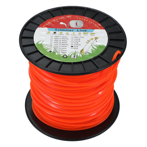 BlueNatHxRPR Square 4.0 mm/0.155 Inch 3 Pound Spool String Trimmer Line Weed Eater Line 234 Feet/72 Meters Length