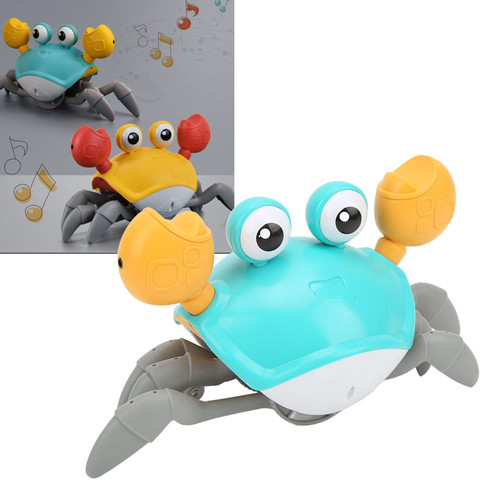 KAKAKE Crawling Crab Baby Toys,Interactive Automatic Induction Musical Crab Toy with Music Light,USB Rechargeable Automatically Avoid Obstacles Stuff Moving Babies Crabs, for Toddler Boys Girls(Blue) KAKAKE Crawling Crab Baby Toys,Interactive Automatic Induction Musical Crab Toy with Music Light,USB Rechargeable Automatically Avoid Obstacles Stuff Moving Babies Crabs, for Toddler Boys Girls(Blue)