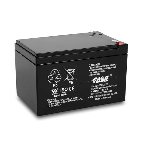12V 10Ah Battery Sealed Lead Acid Deep Cycle Rechargeable Battery SLA AGM Battery with F2 Terminals Compatible with Long Way LW-6FM10, 12V 12AH Battery Replacement