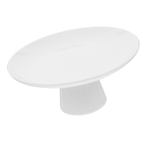 ULTECHNOVO Ceramic Cake Tray Dessert Tray Candy Dish Cake Platter Footed Cake Stand Wedding Cake Ice Cream Stand Dessert Serving Tower Sushi Dessert Stand Cake Plate Base Snack White Ceramics