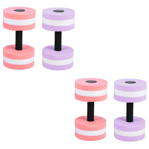 BESTOYARD 4 Pcs Aquatic Dumbbells Water Aerobic Dumbbells Pool Exercise Weights Aquatic Barbell Water Barbells for Pool Dumbbell Water Bottle Sports Equipment Fitness Water Equipment Round