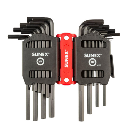Sunex 98526L SAE/Metric 26-Piece Long Arm Hex Key Set