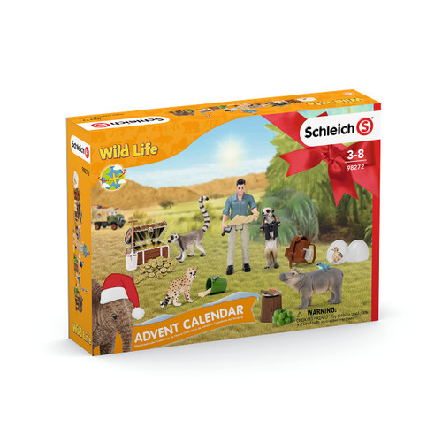 Schleich Wild Life Advent Calendar Surprise Animal Toy Set with Adventure Figurine - Wild Animal Playset with Baby Hippo, Cheetah, Lemur, Elephant, Meerkat, Scientist and More, Gift for Kids Ages 5+ Schleich Wild Life Advent Calendar Surprise Animal Toy Set with Adventure Figurine - Wild Animal Playset with Baby Hippo, Cheetah, Lemur, Elephant, Meerkat, Scientist and More, Gift for Kids Ages 5+
