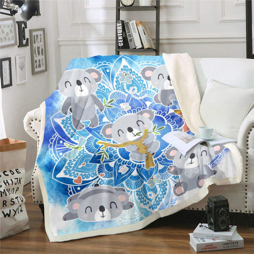 Cartoon Koalas Blanket Throw 50x60 Kinds Koala Lovely Animals Sherpa Blanket Sofa Bed Living Room Blue Mandala Flower Flannel Blanket Soft Plush Throw Kids Boys Girls Throw Cartoon Koalas Blanket Throw 50x60 Kinds Koala Lovely Animals Sherpa Blanket Sofa Bed Living Room Blue Mandala Flower Flannel Blanket Soft Plush Throw Kids Boys Girls Throw