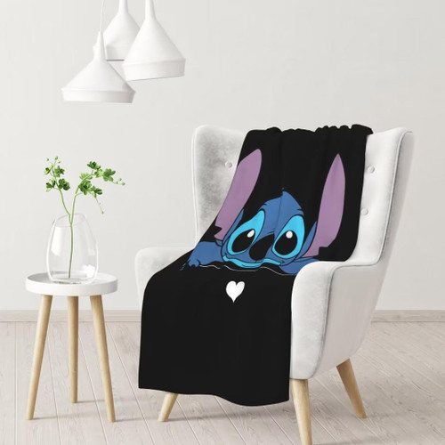 Cartoon Blanket Ultra-Soft Fleece Black Blanket for Couch Bed Warm Plush Throw Blanket Suitable for All Season 50"X60"